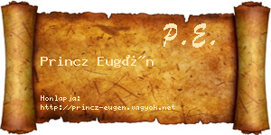 Princz Eugén névjegykártya